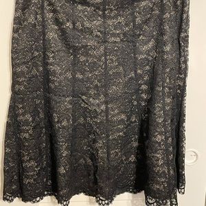 Ann Taylor Black lace skirt
